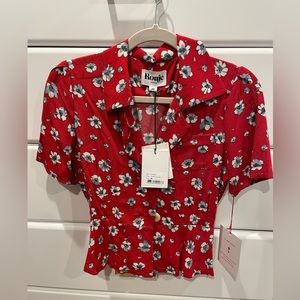 Rouge Paris Red Blouse Jonquille Rouge - Size 36